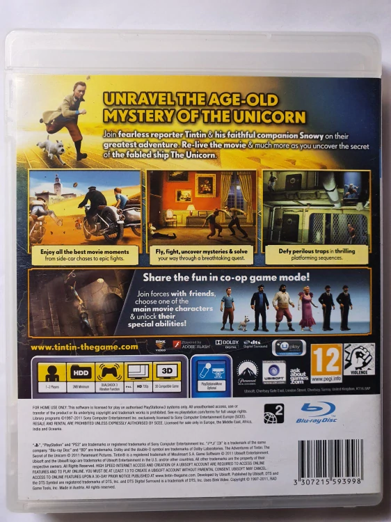 RHE ADVENTURES OF TINTIN - THE SECRET OF THE UNICORN -EN-
