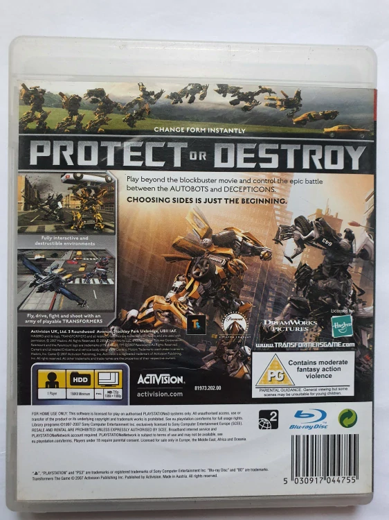 TRANSFORMERS THE GAME -EN-