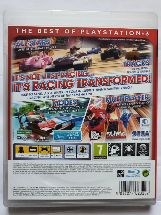 SONIC AND ALL STARS RACING TRANSFORMED -EN-