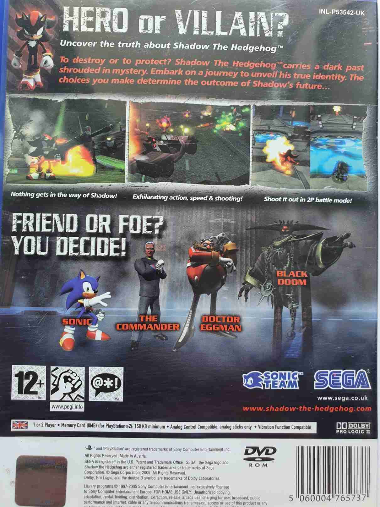SHADOW THE HEDGEHOG -SONIC-EN-