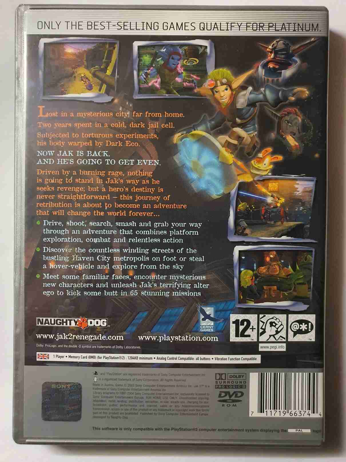 JAK 2 RENEGADE-EN-PLATINUM