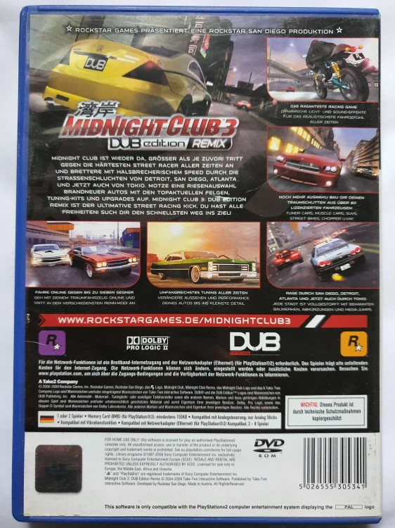 MIDNIGHT CLUB  3 - DUB EDITION REMIX -EN-