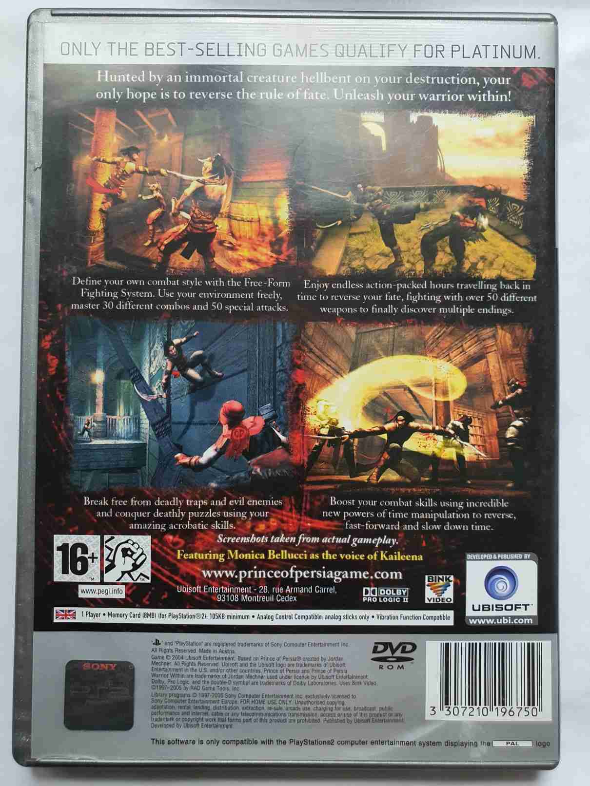 PRINCE OF PERSIA WARRIOR WITHIN  EN- PLATINUM -