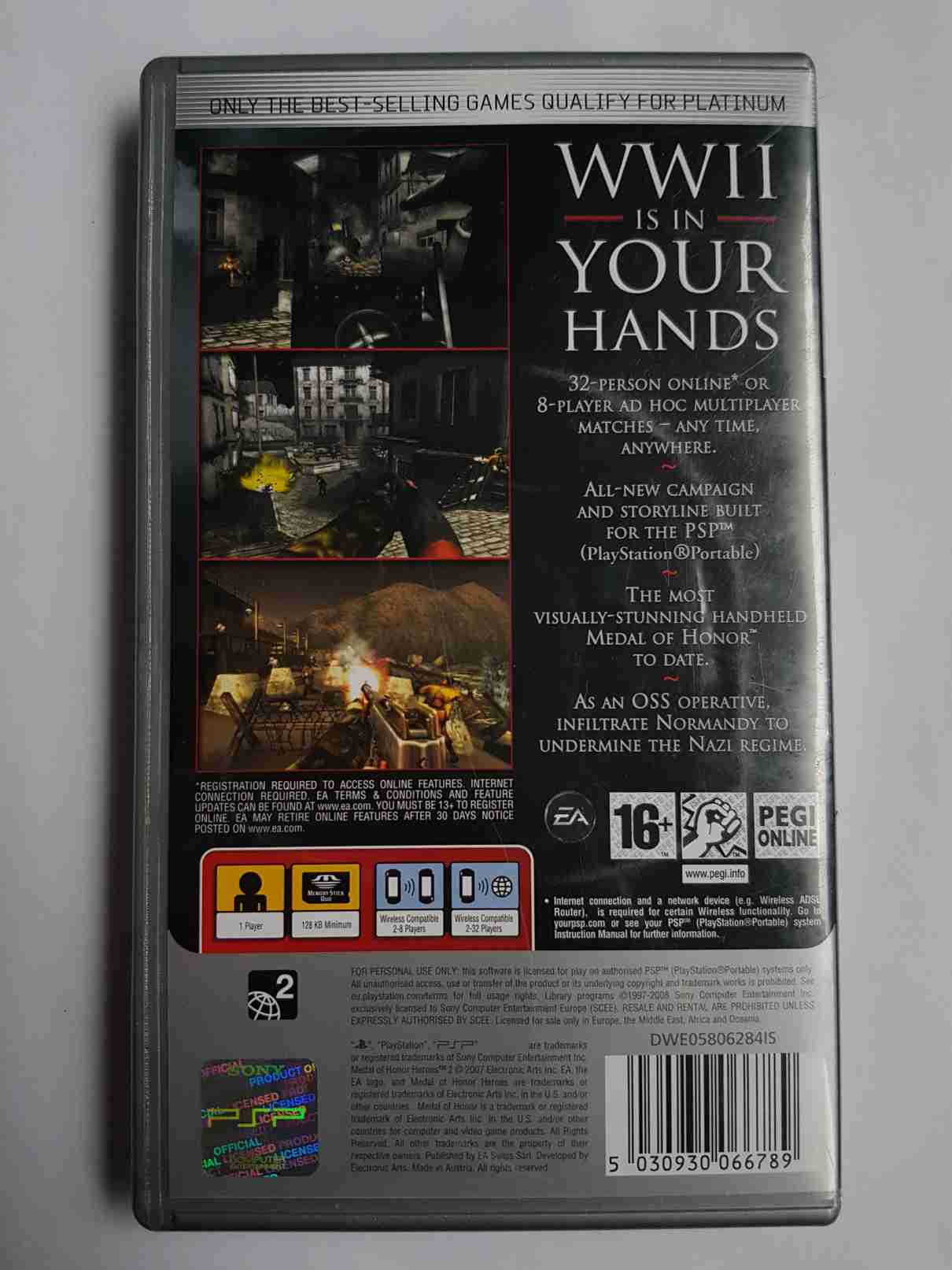 MEDAL OF HONOR - HEROES 2-EN-PLATINUM-