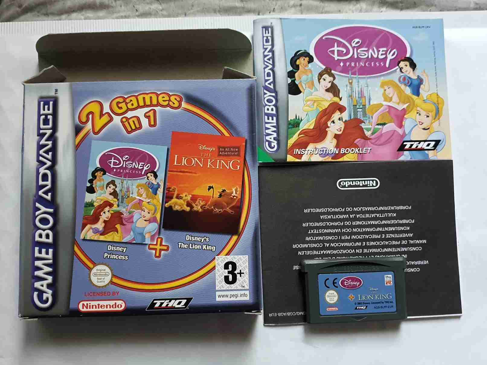 2 GAMES IN 1 -DISNEY PRINCESS + DISNEY,S THE LION KING 
