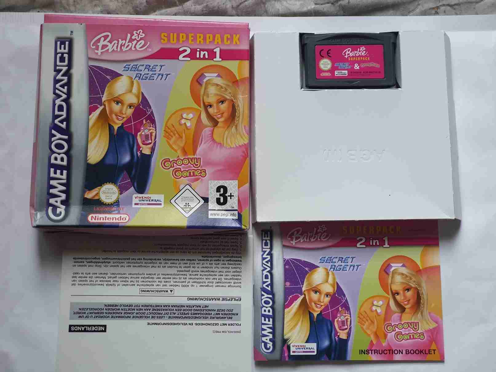 BARBIE SUPERPACK 2 IN 1 -BARBIE SECRET AGENT + BARBIE GROOVY GAMES 