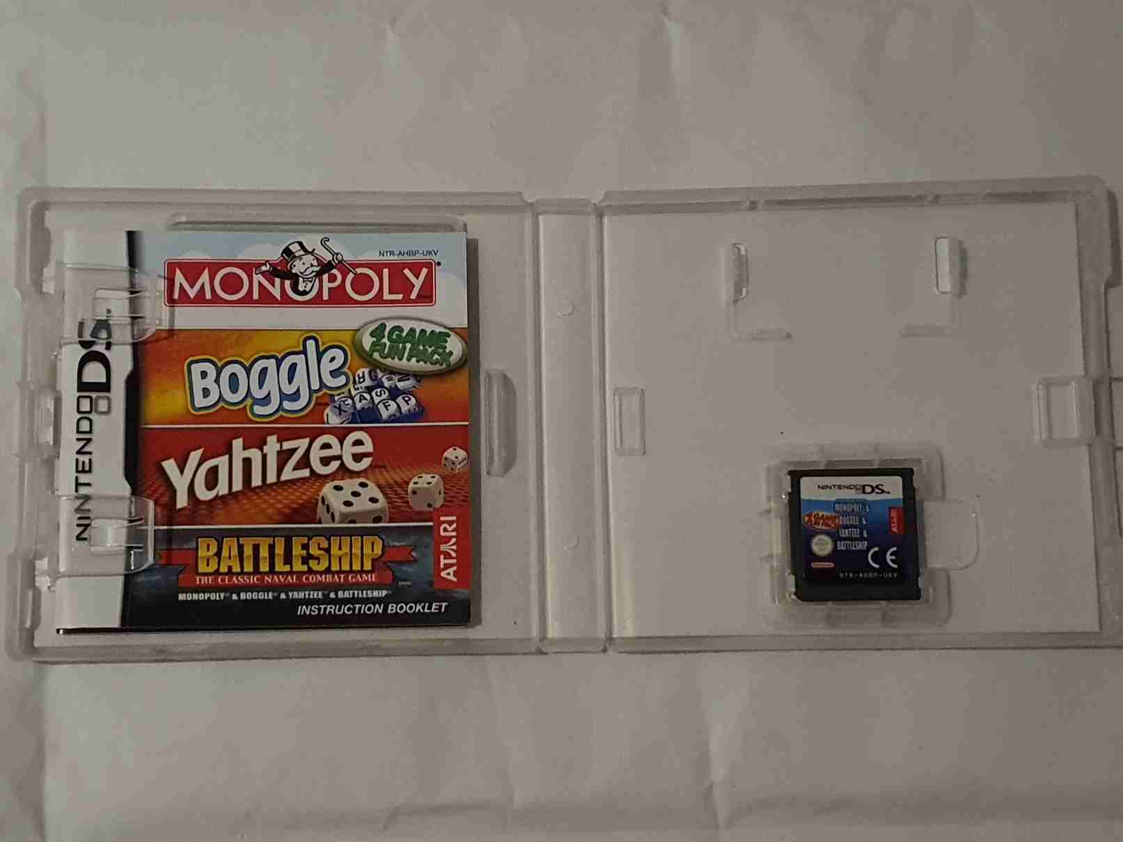 4 GAMES FUN PACK -MONOPOLY AND BOGGLE AND YAHTZEE AND BATTLESHIP -EN-