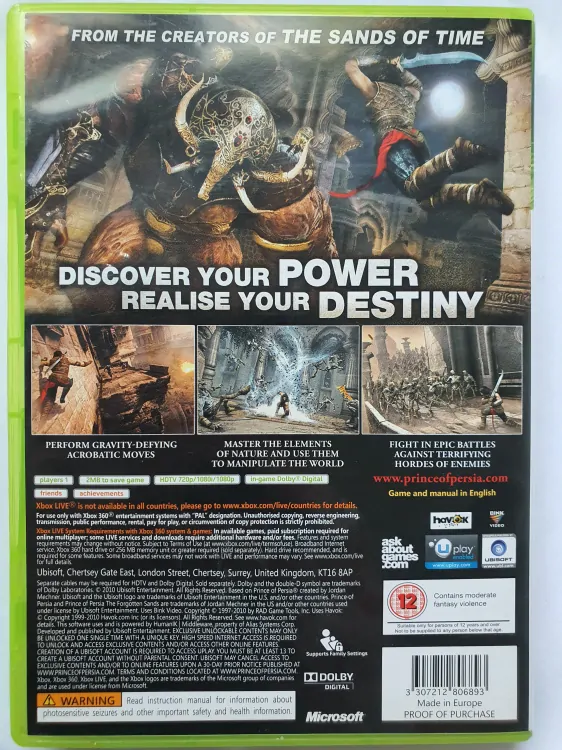 PRINCE OF PERSIA THE FORGOTTEN SANDS -EN-