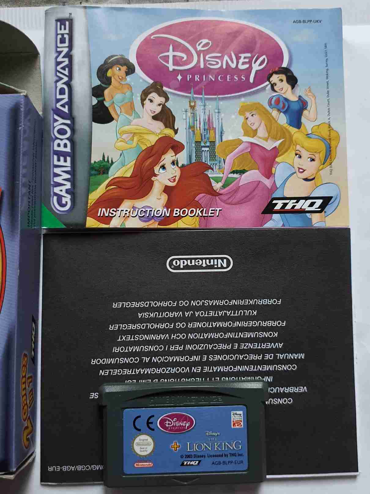 2 GAMES IN 1 -DISNEY PRINCESS + DISNEY,S THE LION KING 