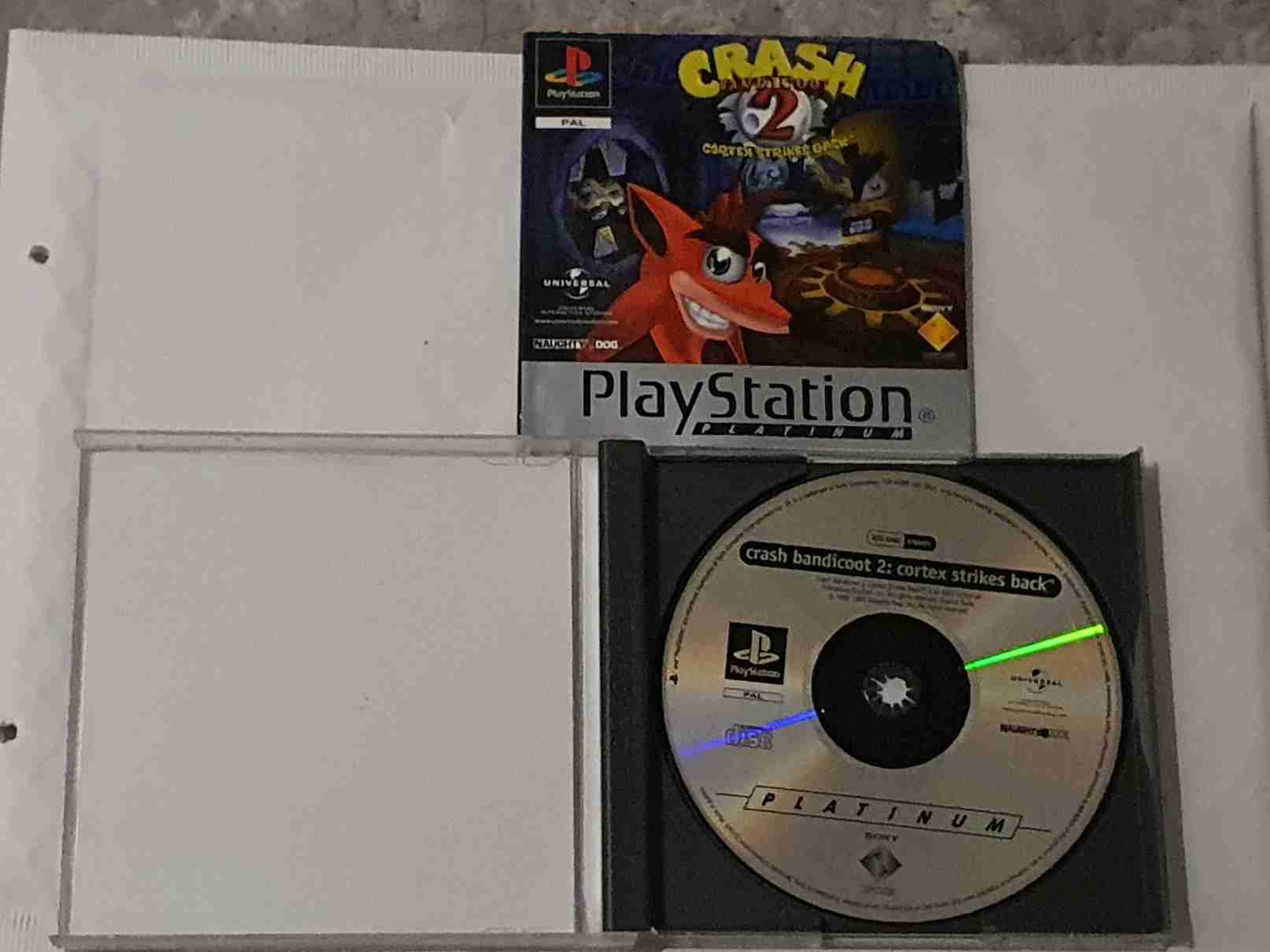 CRASH BANDICOOT 2-CORTEX STRIKES BACK-EN-PLATINUM-